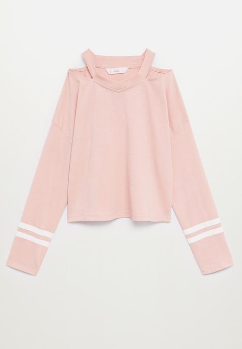 MANGO - Clap long sleeve tee - pink