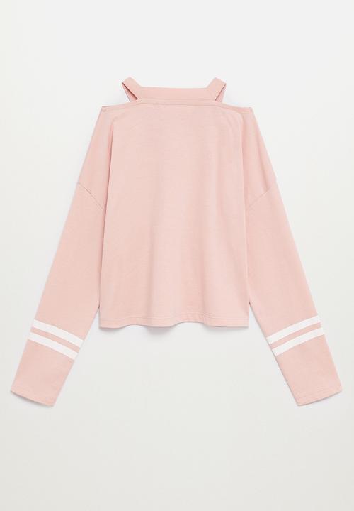 MANGO - Clap long sleeve tee - pink