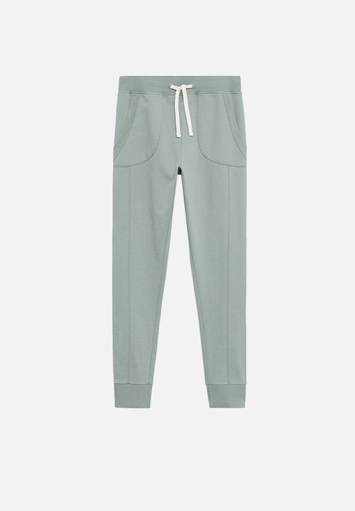 MANGO - Mariona trousers - green