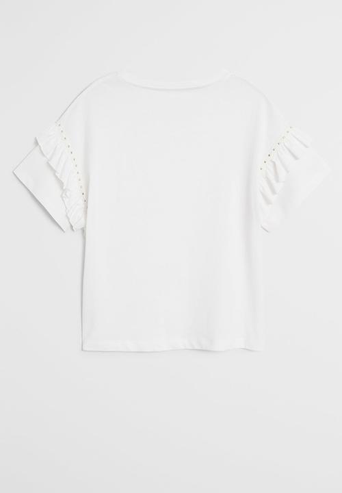 MANGO - Stud short sleeve tee - natural