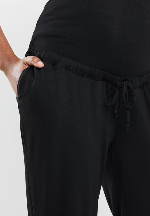 Superbalist - Maternity Easy fit drop crotch jogger - black
