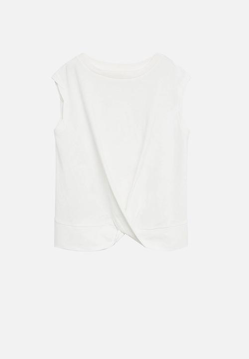 MANGO - Curl short sleeve tee - off white