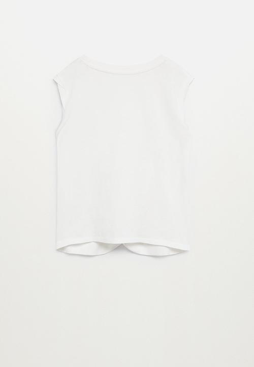 MANGO - Curl short sleeve tee - off white