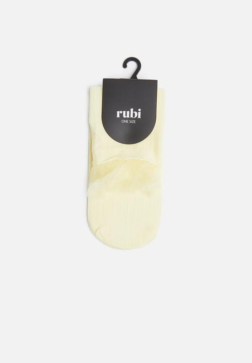 Cotton On - Sheer frilled ankle sock - yellow