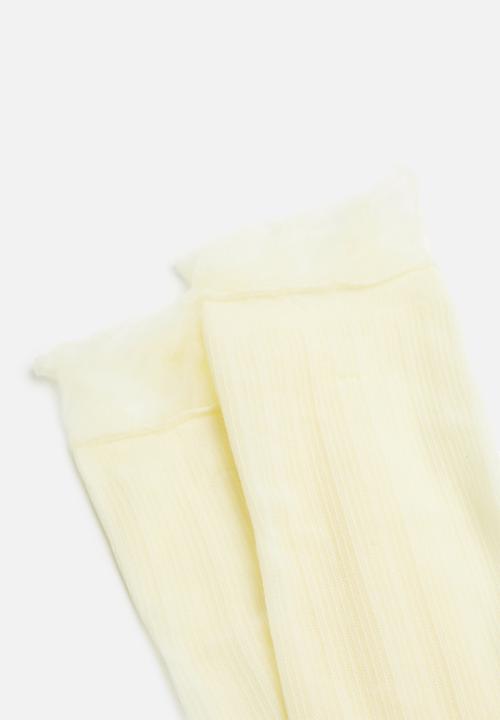 Cotton On - Sheer frilled ankle sock - yellow
