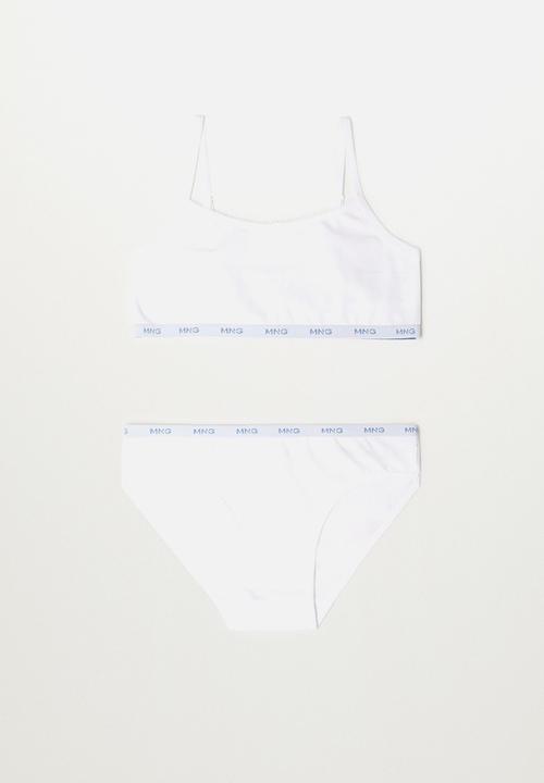 MANGO - Loganb 2 pack briefs - pink & white 