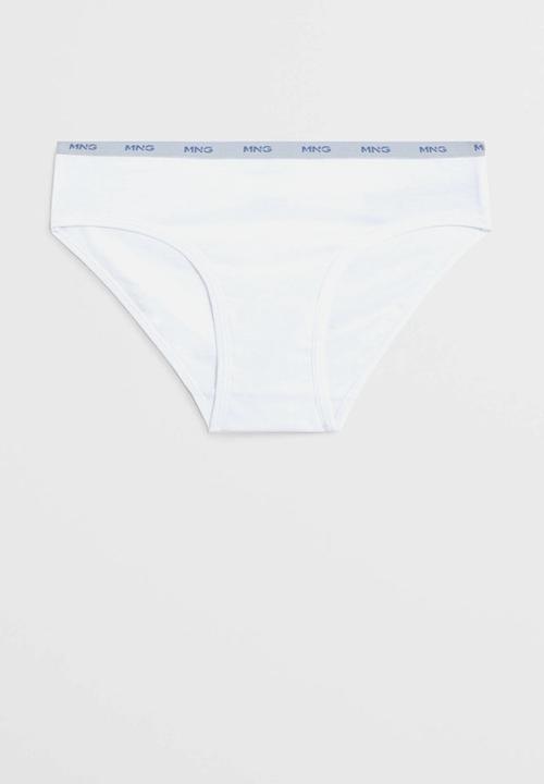 MANGO - Loganb 2 pack briefs - pink & white 