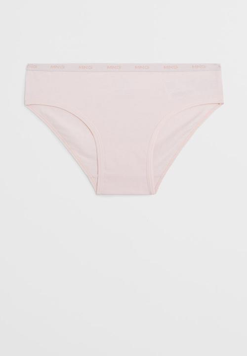 MANGO - Loganb 2 pack briefs - pink & white 
