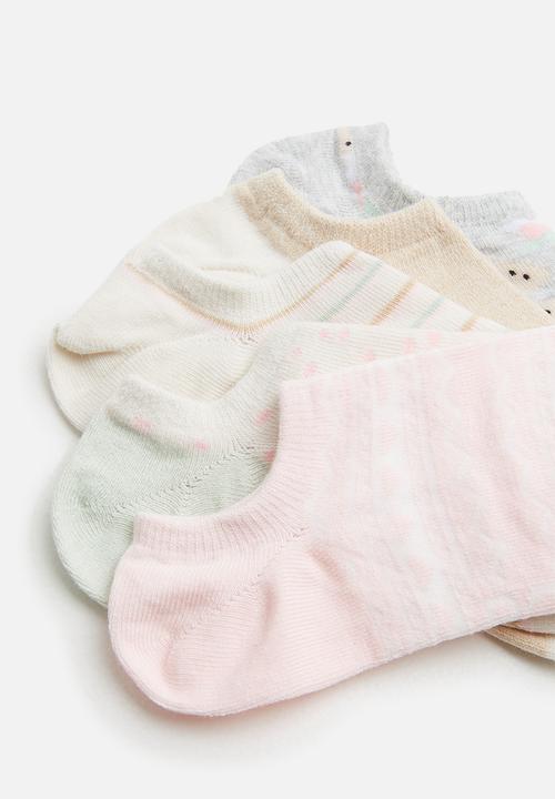 Cotton On - 5 Pack body low cut socks - multi 