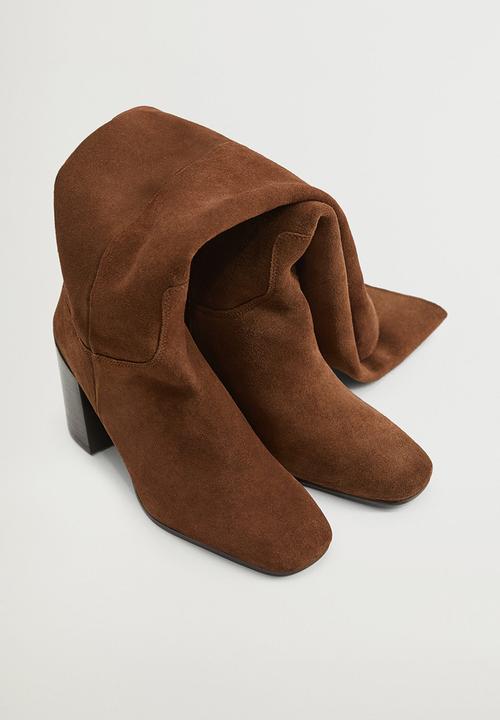 MANGO - Week suede boot - dark brown