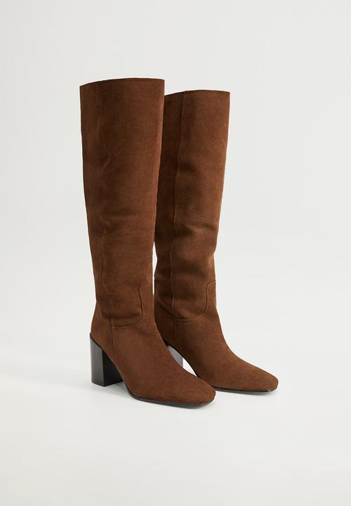 MANGO - Week suede boot - dark brown