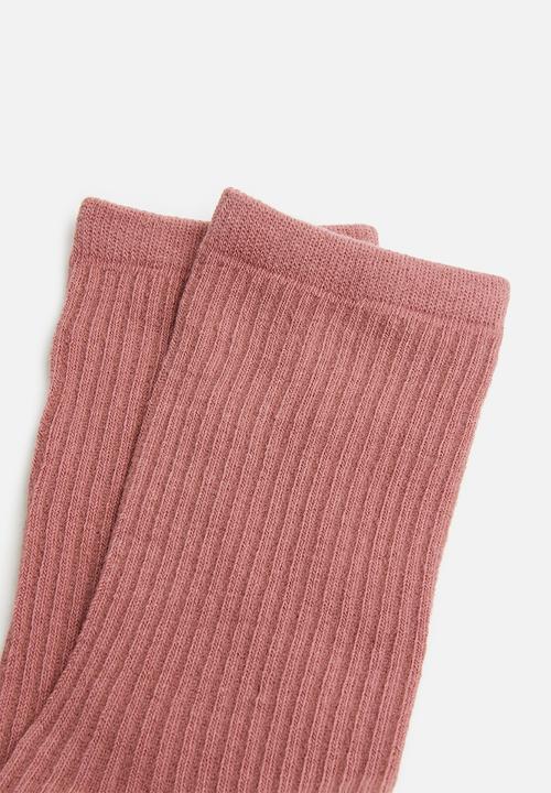Cotton On - Everyday rib sock - pink