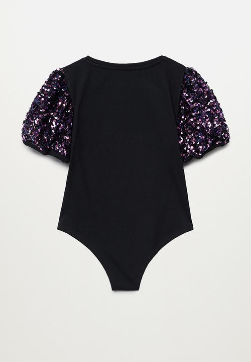 MANGO - Diamond bodysuit - black