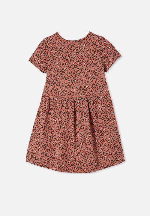 Cotton On - Freya short sleeve dress - rust 