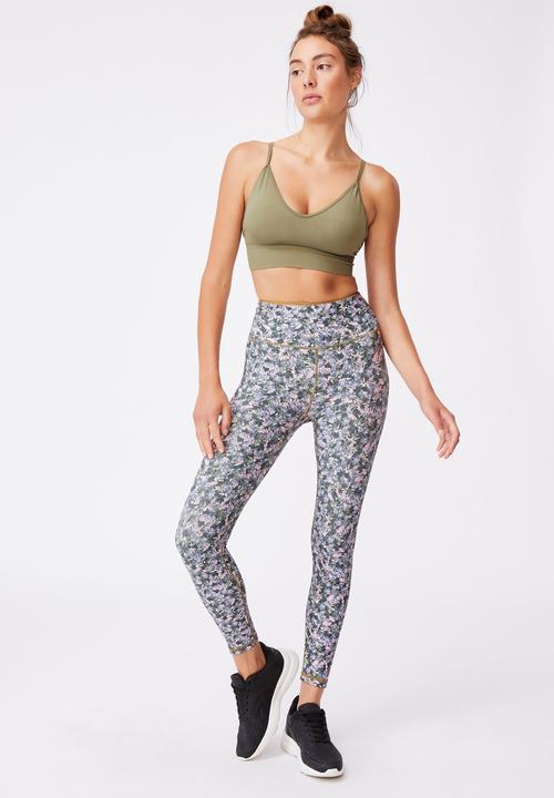 Cotton On - Reversible 7/8 tight - summer bloom oregano