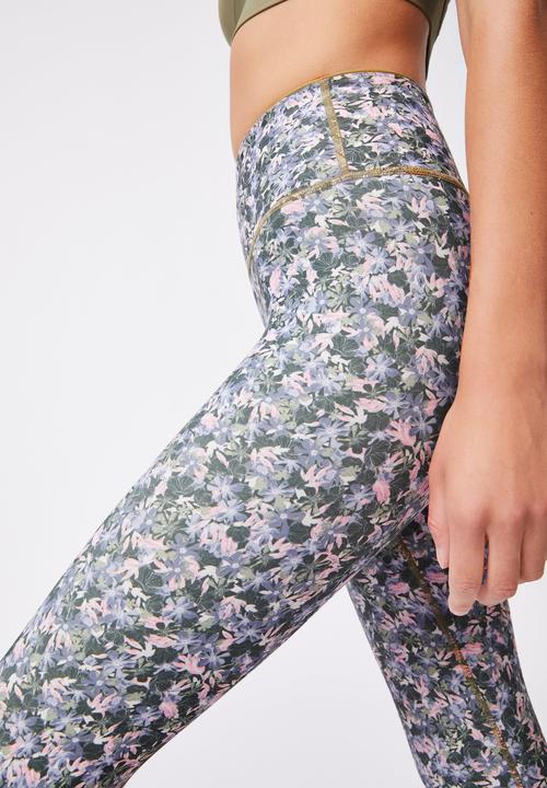 Cotton On - Reversible 7/8 tight - summer bloom oregano