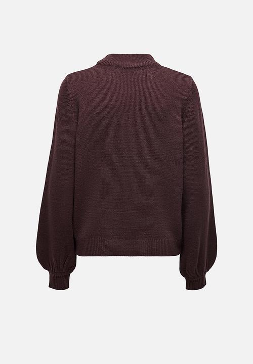 Jacqueline de Yong - Idina  long sleeve pullover knit - purple