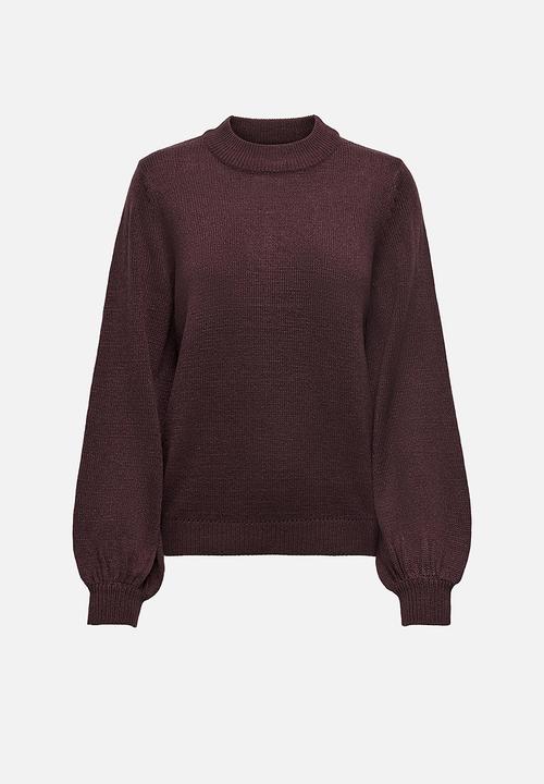 Jacqueline de Yong - Idina  long sleeve pullover knit - purple
