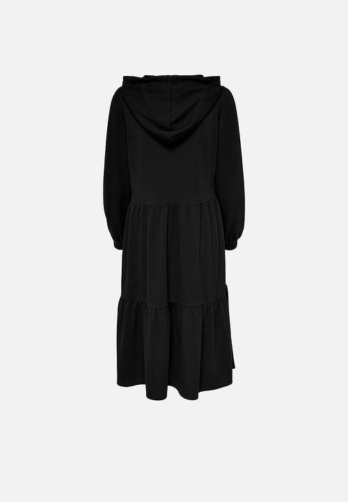 Jacqueline de Yong - Mary long sleeve sweat dress - black