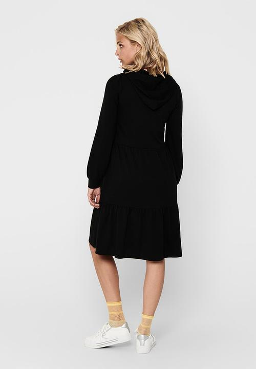 Jacqueline de Yong - Mary long sleeve sweat dress - black