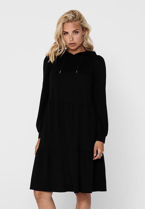 Jacqueline de Yong - Mary long sleeve sweat dress - black