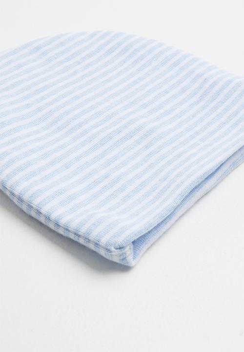 Pop Candy - 2 pack stripe beanie - blue