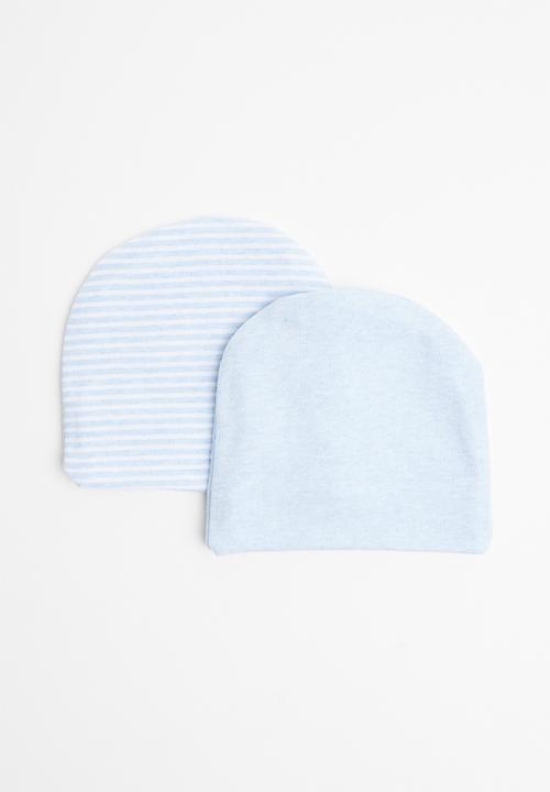 Pop Candy - 2 pack stripe beanie - blue