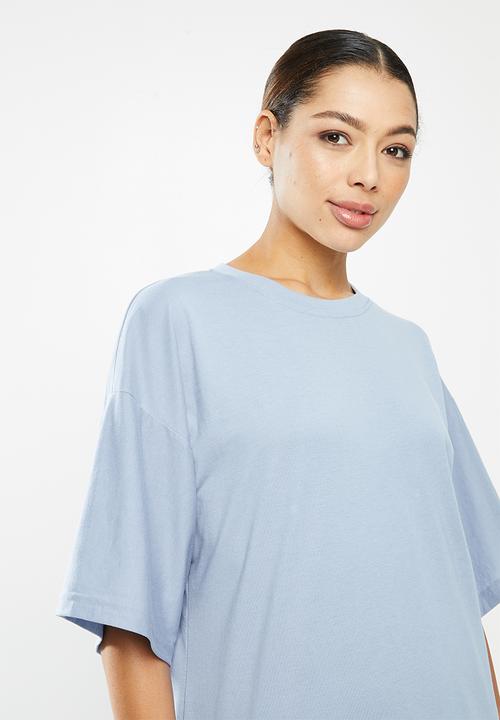 Missguided - Coord T-shirt & cycling short set - blue