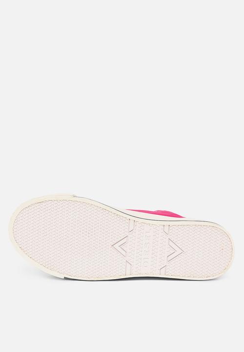 Diesel  - S-astico mc wedge sneakers - raspberry sorbet