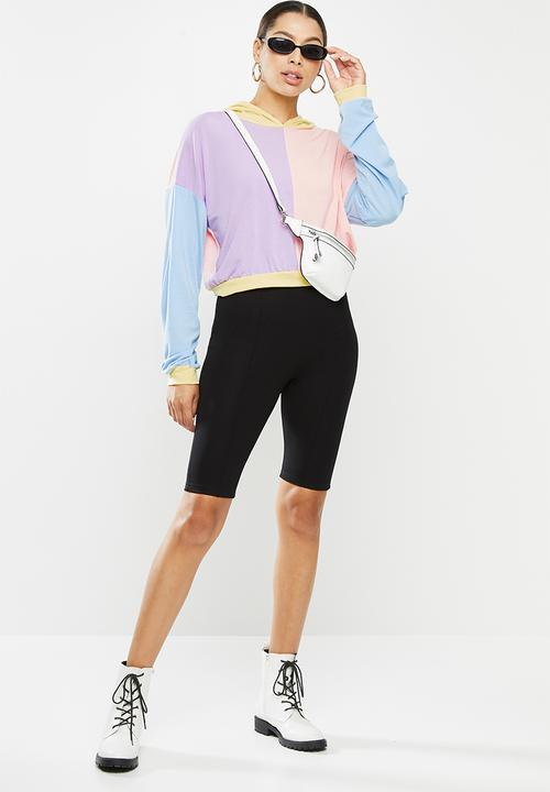 Missguided - 4 way colour block over size hoodie - multi