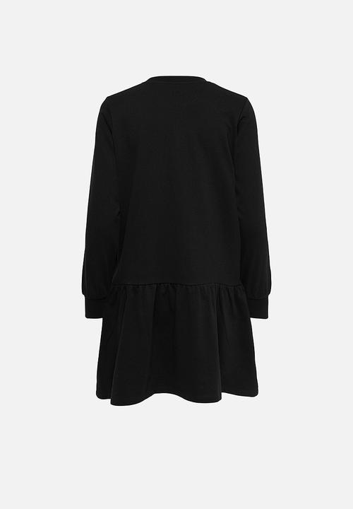 Jacqueline de Yong - Nashville long sleeve sweat dress - black