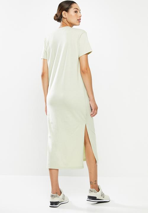 Missguided - Basic tshirt dress midi short sleeve - mint