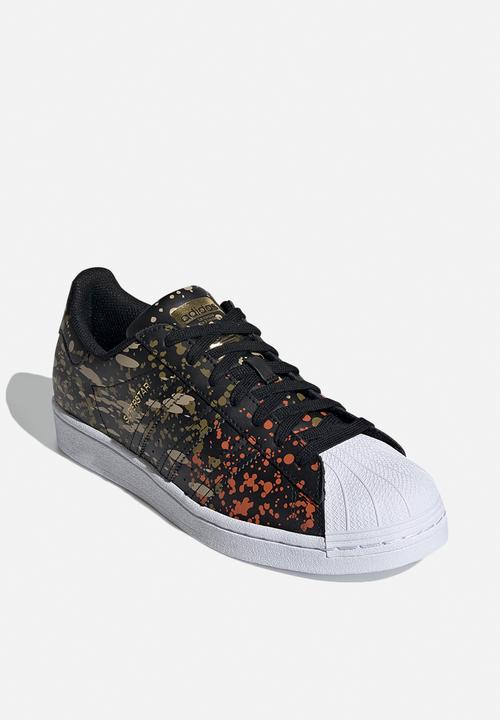 adidas Originals - Superstar - core black/core black/fox orange
