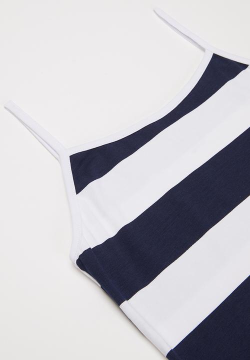Rebel Republic - Bodycon dress - navy/white 