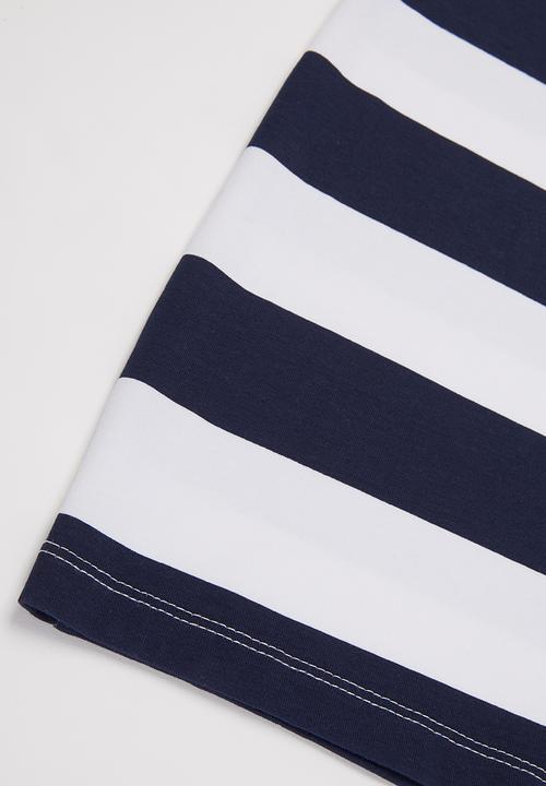 Rebel Republic - Bodycon dress - navy/white 