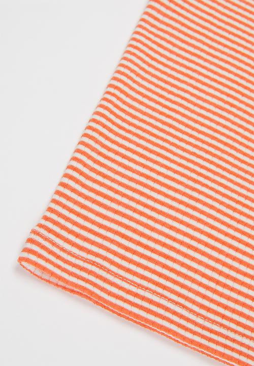 KIDS ONLY - Nati sleeveless top - orange & White 