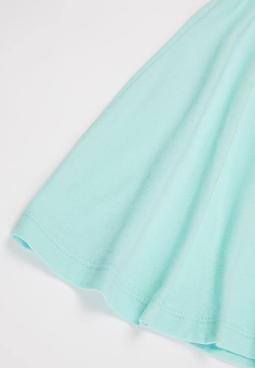 Pop Candy - Printed short sleeve dress - aqua