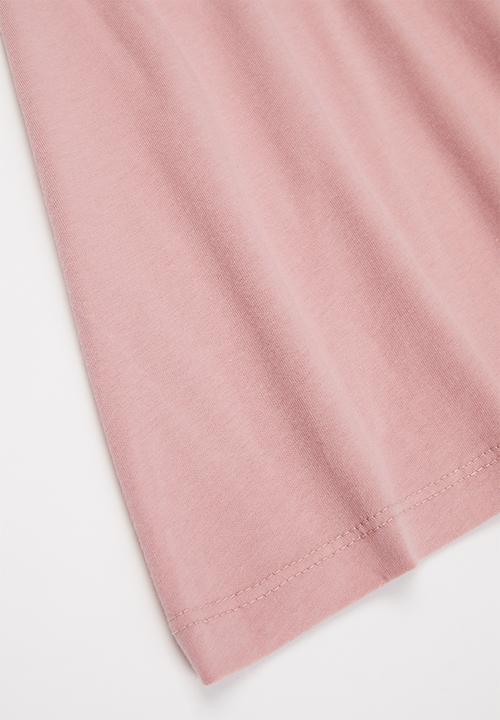 Pop Candy - Foil print short sleeve dress - pink