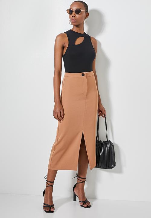 Superbalist - Wide rib cutout dtl bodysuit - black