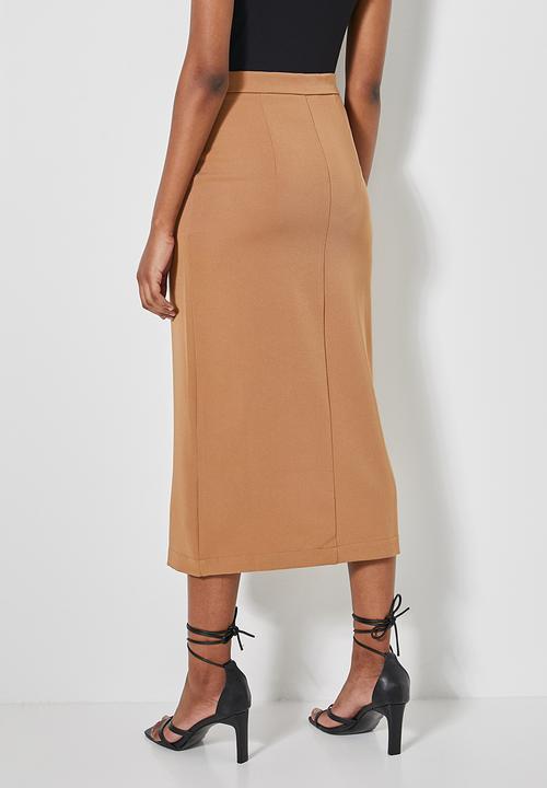 Superbalist - Pencil midi skirt - natural