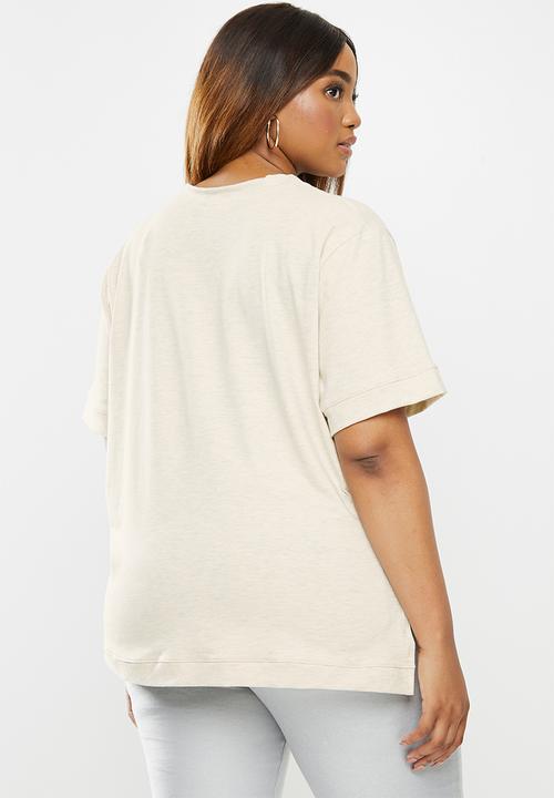 edit Plus - Luxe cuffed tee - neutral
