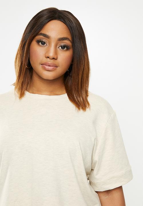 edit Plus - Luxe cuffed tee - neutral