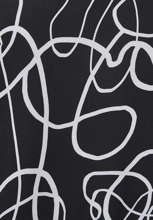 Superbalist - Hi neck shell - black & white 