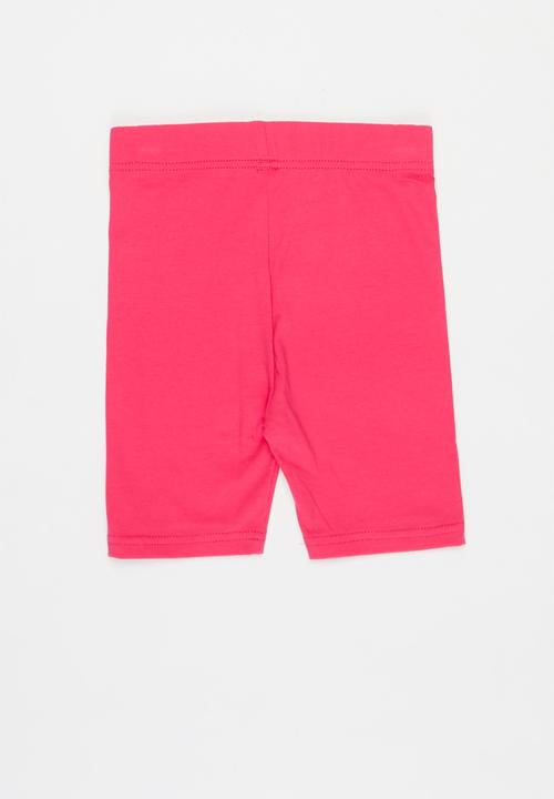 Pop Candy - Younger girls 2 pack biker leggings - navy & pink