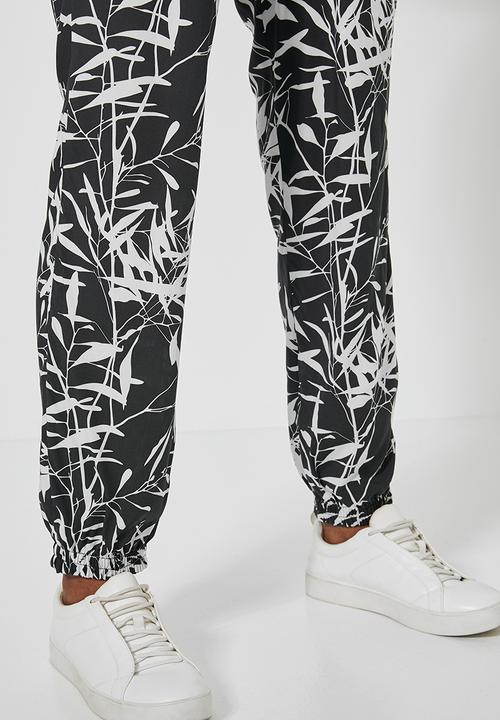 Superbalist - Pull on pants - black & white 