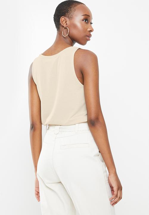 MANGO - Top bobar - beige 