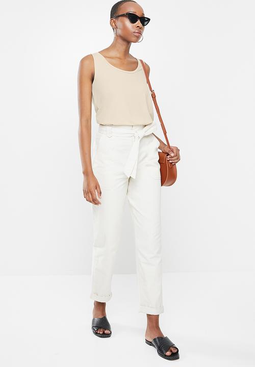 MANGO - Top bobar - beige 