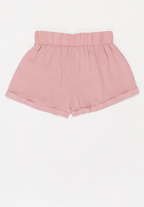 Rebel Republic - Girls elasticated waistband shorts - pink
