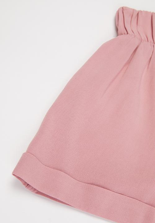 Rebel Republic - Girls elasticated waistband shorts - pink