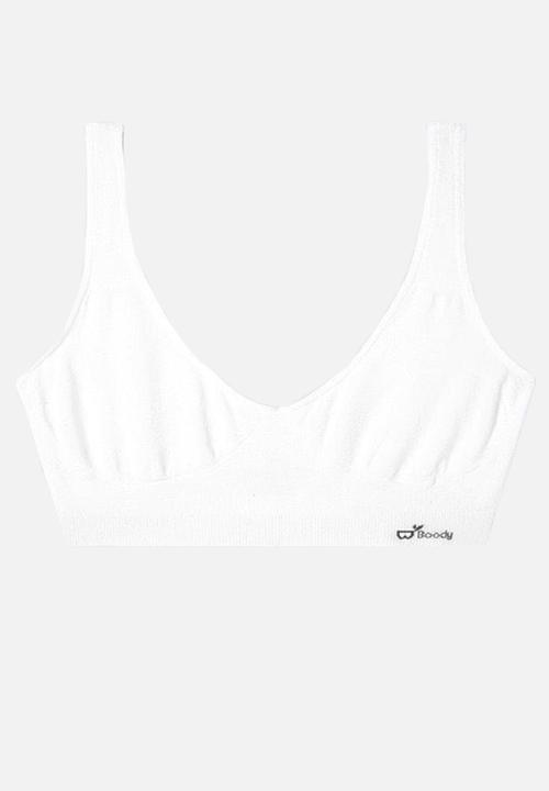 BOODY - Crop bra - white